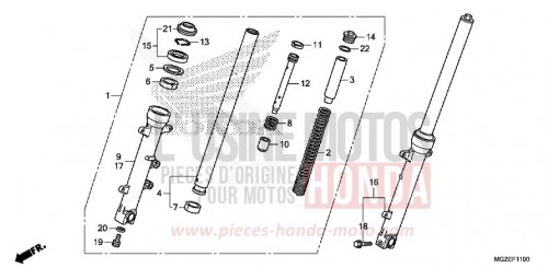 FOURCHETTE AVANT CB500FAD de 2013